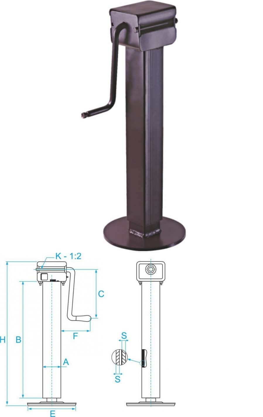 Parking Jack Heavy Type With Reduction Gear